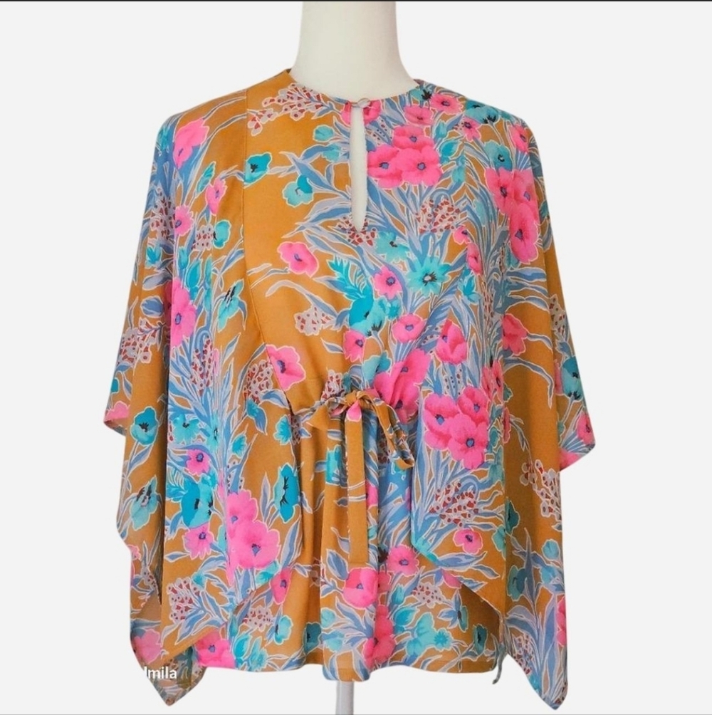 TRUE‎ ME Tokyo Women's No Size (Ptp: 18 in) Multicolor Floral Blouse
